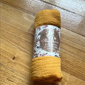 shangenxi Yellow Cotton Scarf